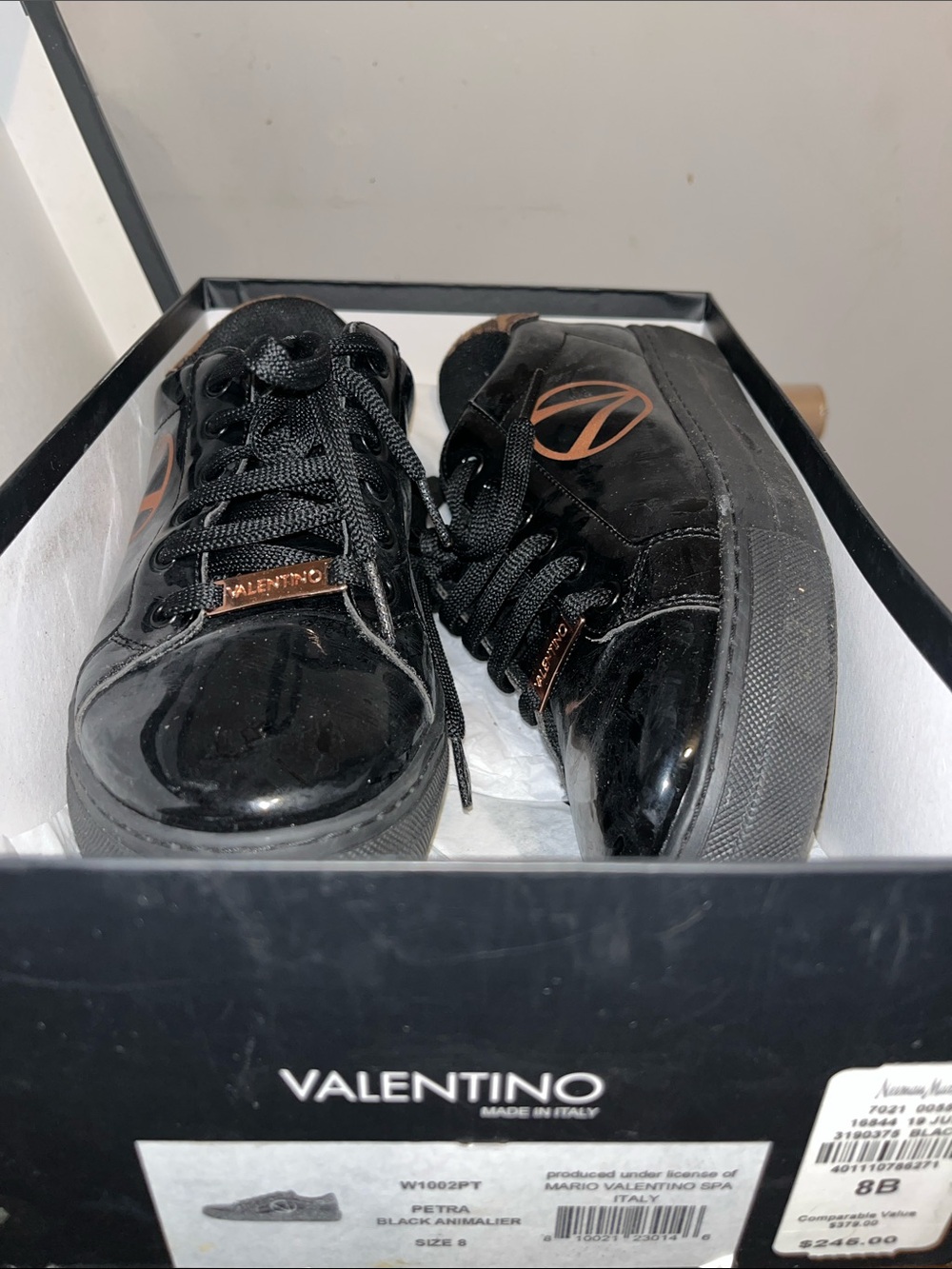 Valentino Black Animalier Sneaker size 8